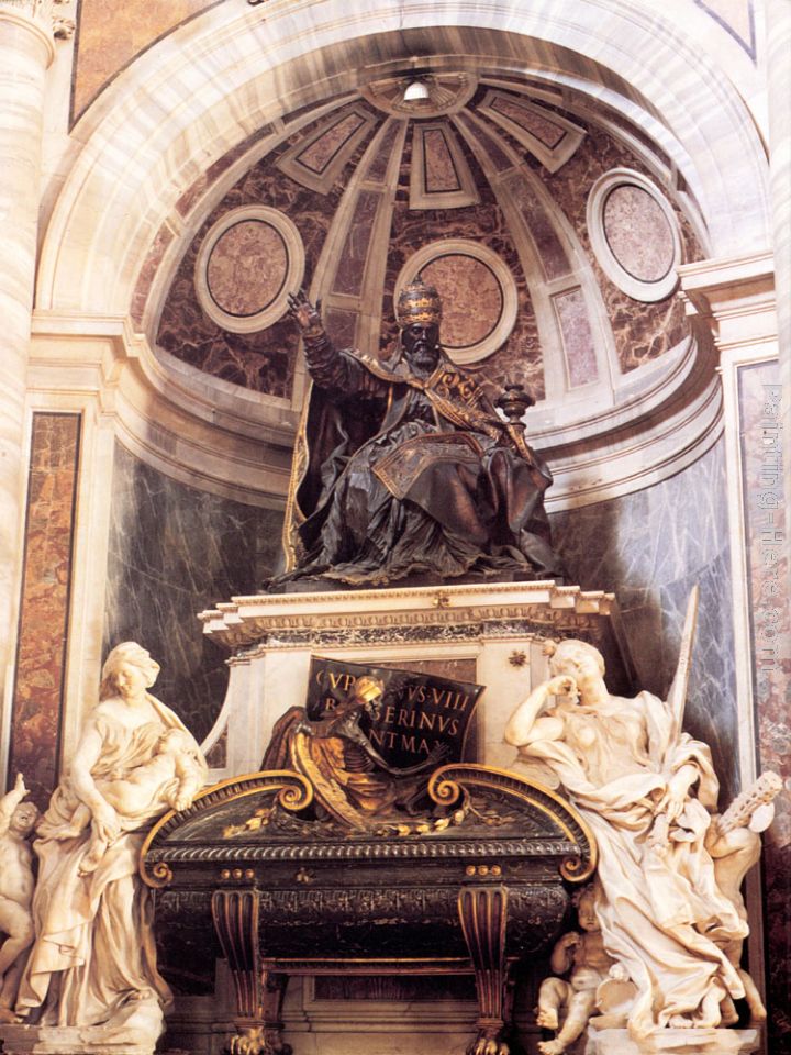 Tomb of Pope Urban VIII painting - Gian Lorenzo Bernini Tomb of Pope Urban VIII art painting